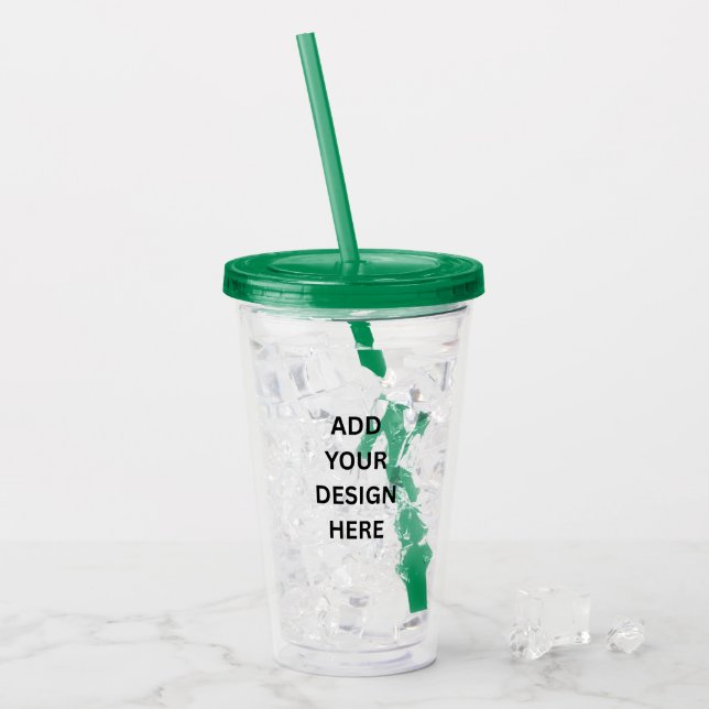 Copo De Acrílico Create Your Own Custom 16oz Tumbler (Gelo frontal)