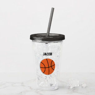 Copo De Acrílico Crianças Personalizadas de Basquete
