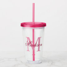 Crie o nome do monograma personalizado cor-de-rosa