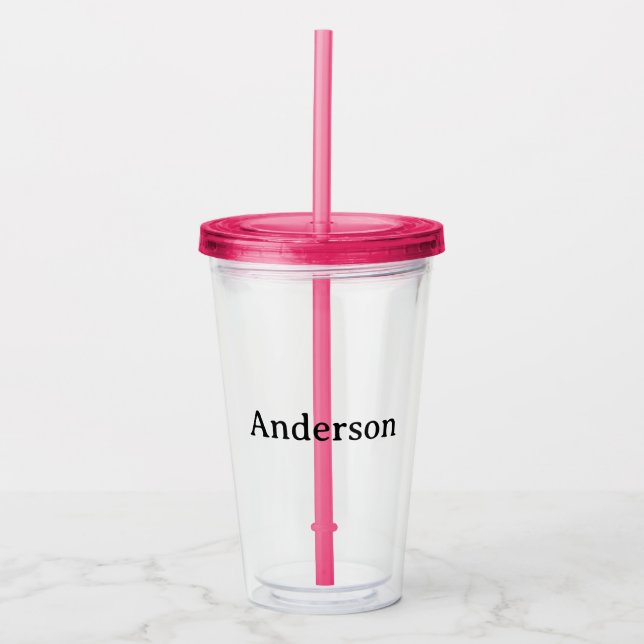 Copo De Acrílico Crie seu próprio de 16oz transparente (Frente)