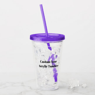 Copo De Acrílico Crie seu próprio Personalizado Simples 16oz, Roxo