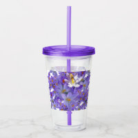 Crocos Roxos com Tumbler Acrílico de Abelhas