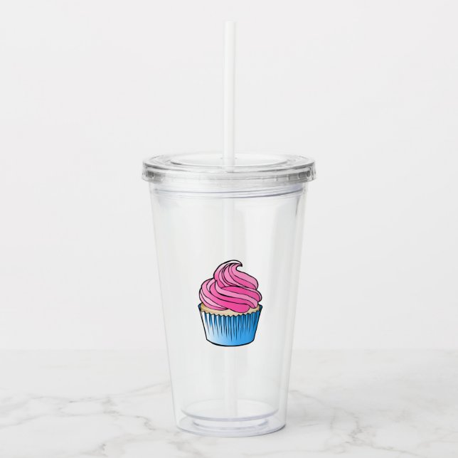 Copo De Acrílico Cupcake - Tumbler acrílico (Frente)