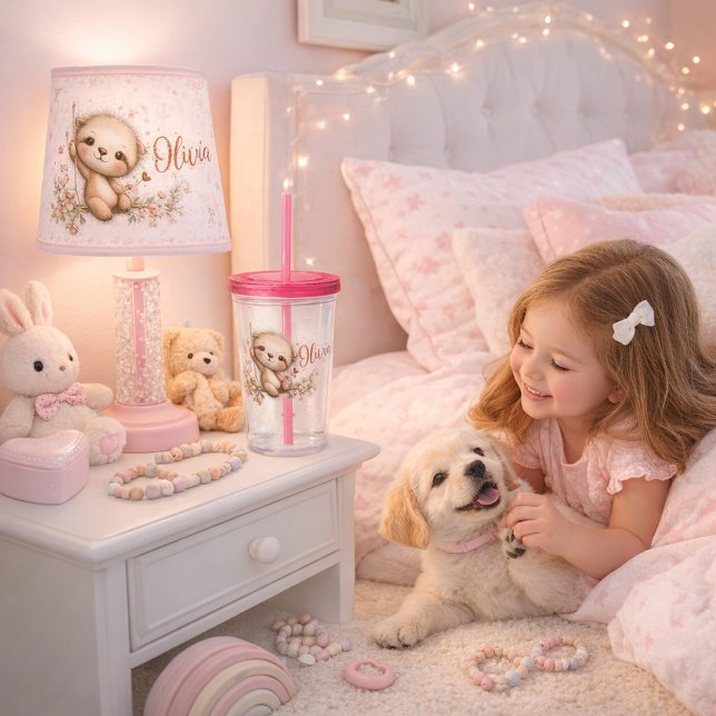 Copo De Acrílico Cute Sloth with Floral Accents (Criador carregado)