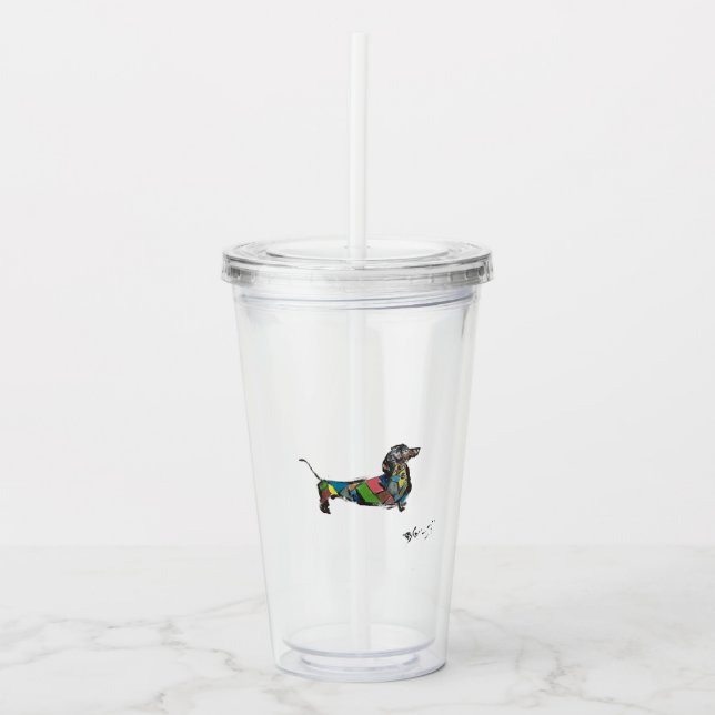 Copo De Acrílico Dachshund Acrylic Tumbler (Frente)