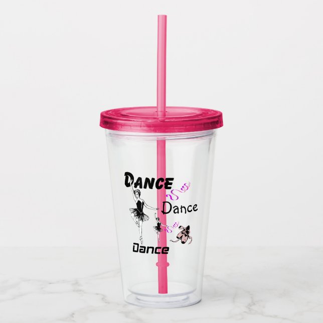 Copo De Acrílico Dance Dance Dance Balé Acrylic Tumbler (Frente)