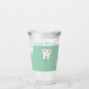 Copo De Acrílico Dente feliz de Kawaii