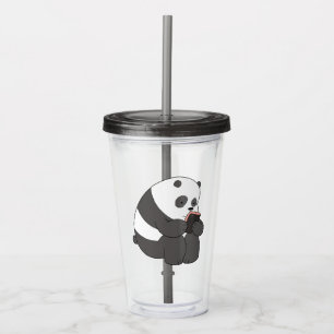 Copo De Acrílico Design de Tumbler do Panda de Ursos sem Curso