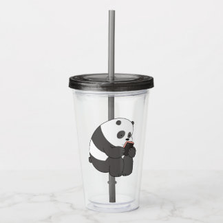 Copo De Acrílico Design de Tumbler do Panda de Ursos sem Curso