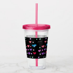 Copo De Acrílico Dia de os namorados Cardíaco Acrílico Tumbler