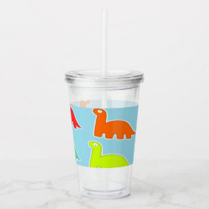Copo De Acrílico Dinos em azul