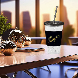 Copo De Acrílico Dourado glamour personalizado