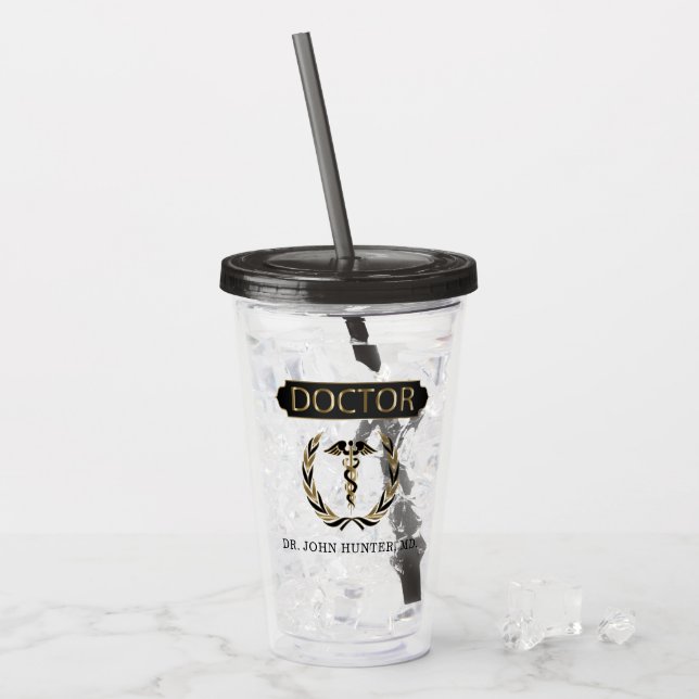 Copo De Acrílico Doutor - Personalize o Tumbler acrílico (Gelo frontal)