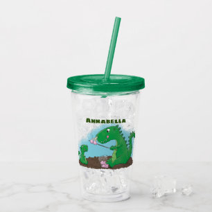 Copo De Acrílico Dragões bonitos assando desenhos marshmallows