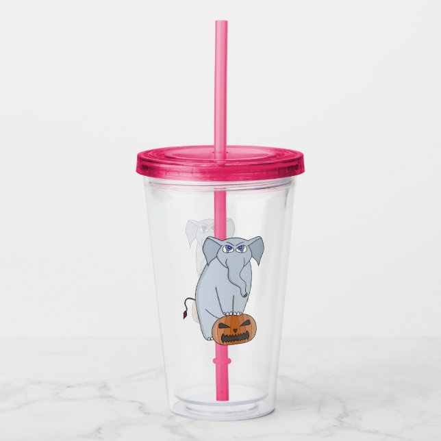 Copo De Acrílico Elefante de abóbora (Frente)