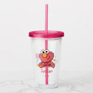 Copo De Acrílico Elmo Adorável Adicione seu próprio nome
