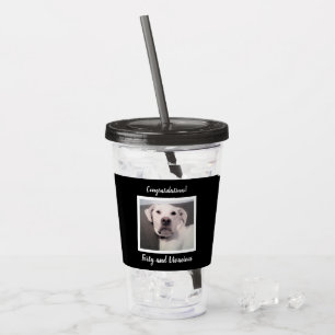 Copo De Acrílico Engraçado Cachorro Branco Engraçado aniversário de