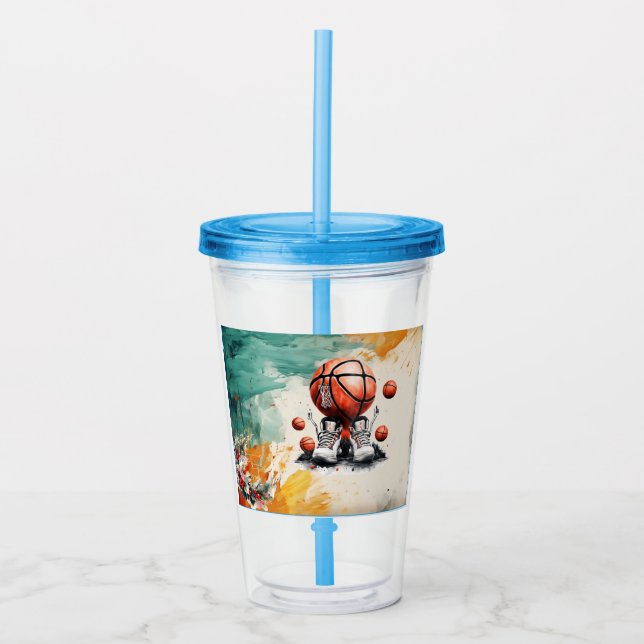 Copo De Acrílico Euro 2024 no futebol Acrylic Tumbler (Frente)