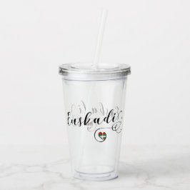 Copo De Acrílico Euskadi Basque Country Flag Heart