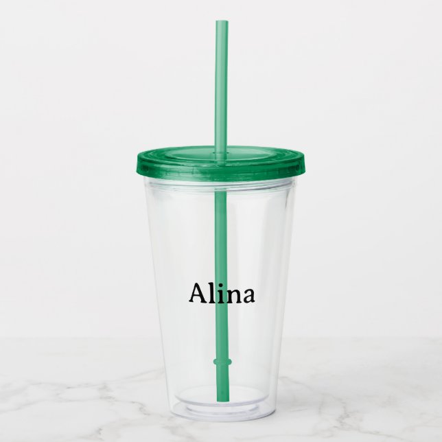 Copo De Acrílico excluir texto adicionar próprio design 16oz claro (Frente)