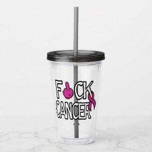 Copo De Acrílico F#CANCER CK...Cancer da mama