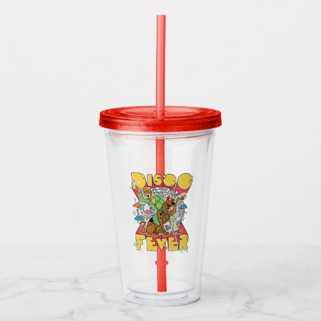 Copo De Acrílico Febre Disco com Scooby e Shaggy (Frente)