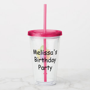 Copo De Acrílico Festa de Aniversário Personalizada