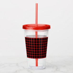 Copo De Acrílico Flanners vermelhos Natal/Inverno Arylic Tumbler