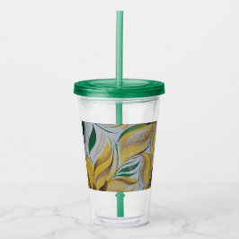 Copo De Acrílico Floral Tumbler