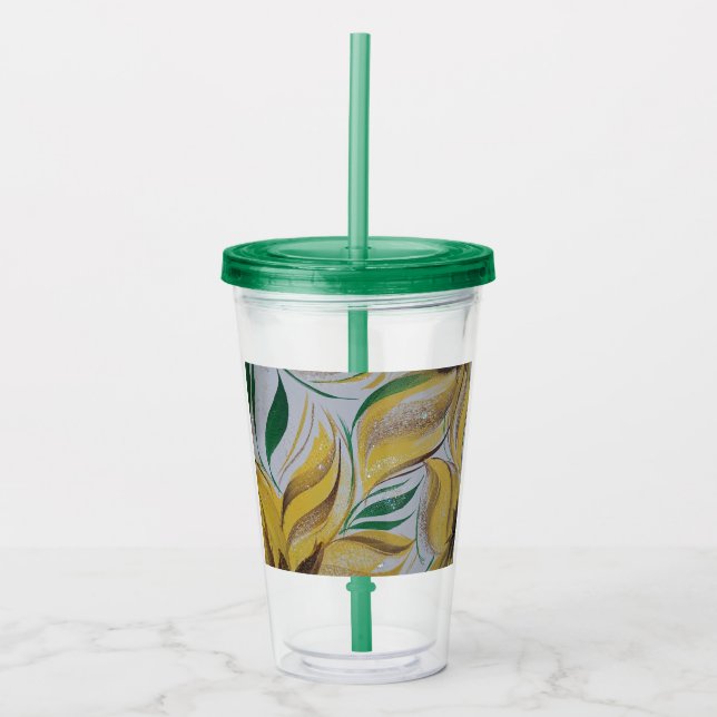 Copo De Acrílico Floral Tumbler (Frente)