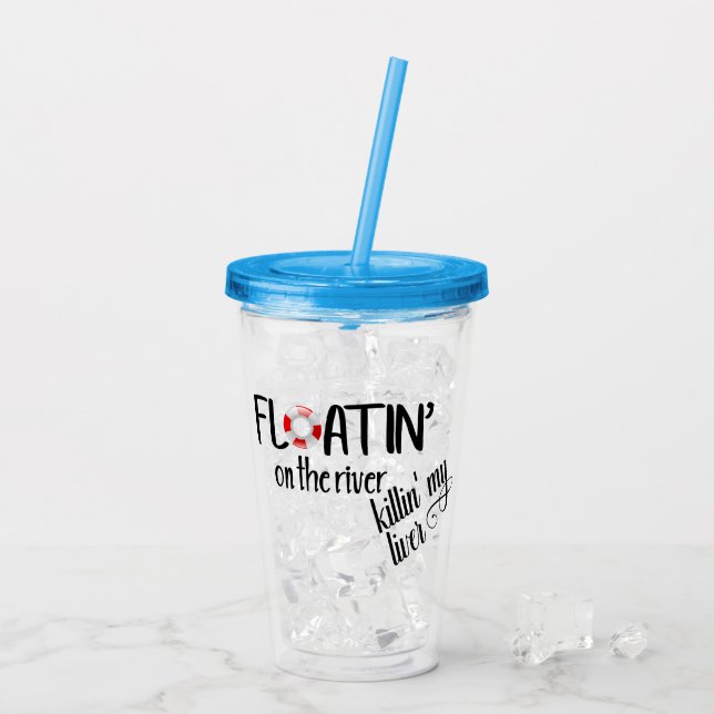 Copo De Acrílico Flutuando no Rio Matando meu Fígado Tubulação (Gelo traseiro)