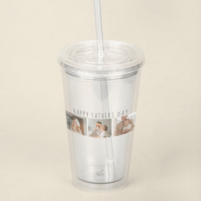 Copo De Acrílico Foto de Colagem Moderna e Dia de os pais Feliz Mel (Criador carregado)