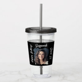 Copo De Acrílico Foto personalizada 16º aniversário feliz personali