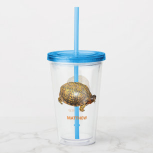 Copo De Acrílico Foto Personalizada de Tartaruga de Caixa Oriental