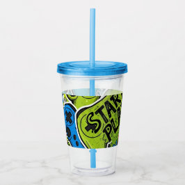 Copo De Acrílico Gamer Pattern Acrylic Tumbler
