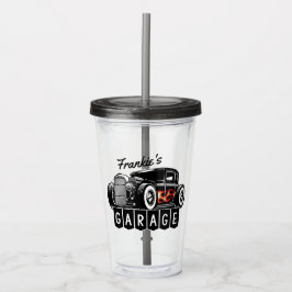 Copo De Acrílico Garagem do Hot Rod do Chamadas de Corrente de NOME