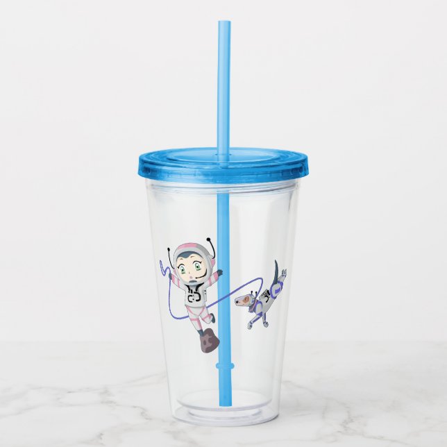 Copo De Acrílico Garota Asteroide (Frente)