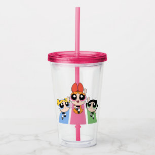 Copo De Acrílico Garotas do Powerpuff Voam Alto