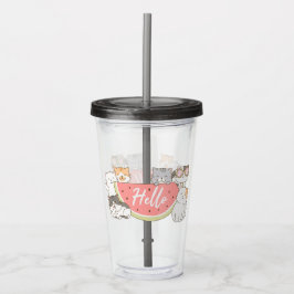 Copo De Acrílico Gatinhos Cujos