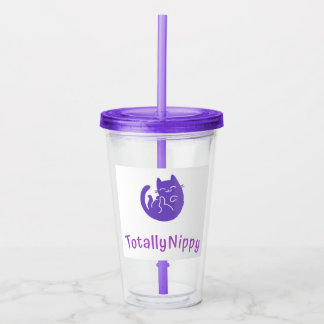 Copo De Acrílico Gato do roxo do Tumbler de TotallyNippy