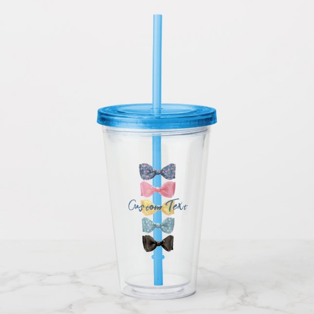Copo De Acrílico Gravatas Borboleta Personalizadas (Frente)