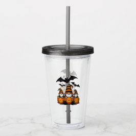 Copo De Acrílico Halloween Gnome Acrylic Tumbler