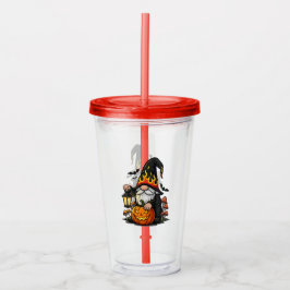 Copo De Acrílico Halloween Gnome Acrylic Tumbler