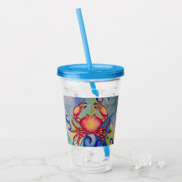 Copo De Acrílico Happy Crab Tumbler
