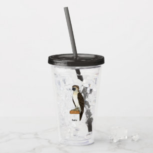 Copo De Acrílico Ilustração de desenho animado de ave-águia filipin