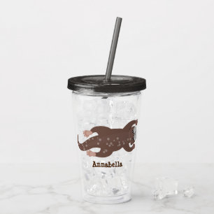 Copo De Acrílico Ilustração de desenho animado em lontra