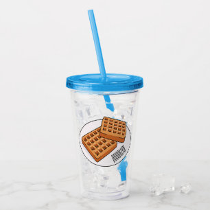 Copo De Acrílico Ilustração de desenho animado Waffle