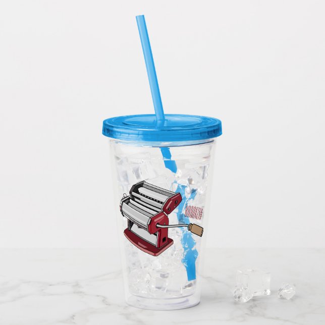 Copo De Acrílico Ilustração de desenho do fabricante de massas (Gelo frontal)