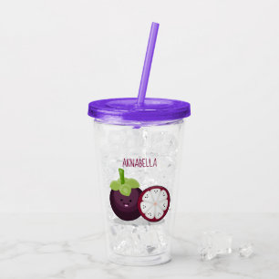 Copo De Acrílico Imagem de desenhos animados roxos e bonitos