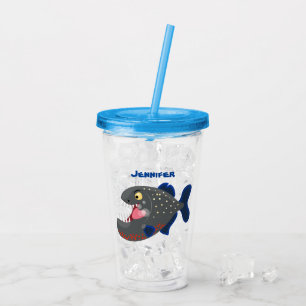 Copo De Acrílico Imagem de uma piranha engraçada e famosa